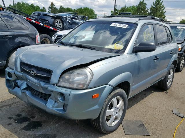 KM8JM12B86U250211 - 2006 HYUNDAI TUCSON GL BLUE photo 2