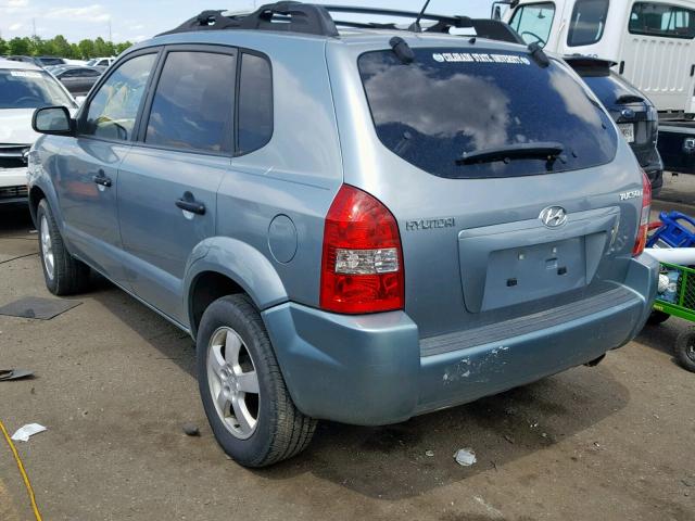 KM8JM12B86U250211 - 2006 HYUNDAI TUCSON GL BLUE photo 3