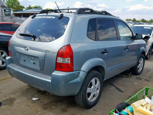 KM8JM12B86U250211 - 2006 HYUNDAI TUCSON GL BLUE photo 4