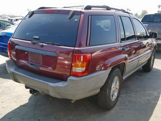 1J4G258S8XC798889 - 1999 JEEP GRAND CHER BURGUNDY photo 4