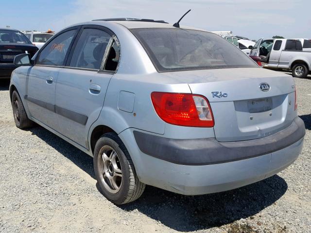 KNADE123166105116 - 2006 KIA RIO BLUE photo 3