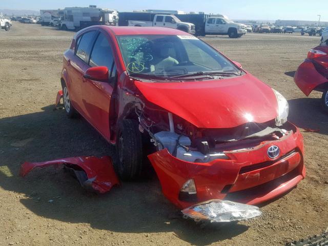 JTDKDTB33D1536592 - 2013 TOYOTA PRIUS C RED photo 1