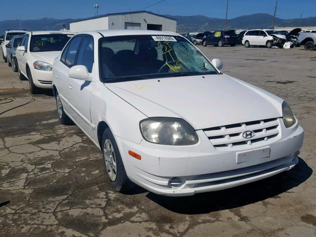 KMHCG45C55U658377 - 2005 HYUNDAI ACCENT GL WHITE photo 1