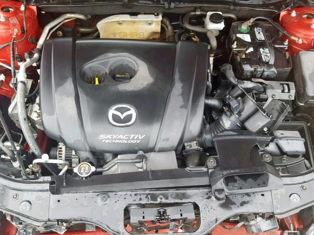 JM1BM1M71E1104377 - 2014 MAZDA 3 GRAND TO RED photo 7