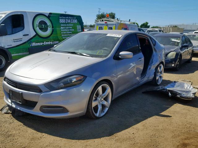 1C3CDFBB3GD538427 - 2016 DODGE DART SXT SILVER photo 2