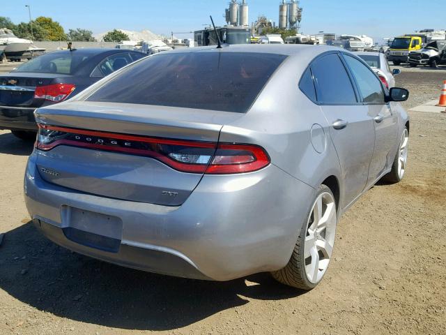 1C3CDFBB3GD538427 - 2016 DODGE DART SXT SILVER photo 4