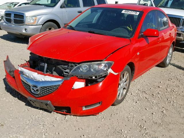 JM1BK32F571707332 - 2007 MAZDA 3 I RED photo 2