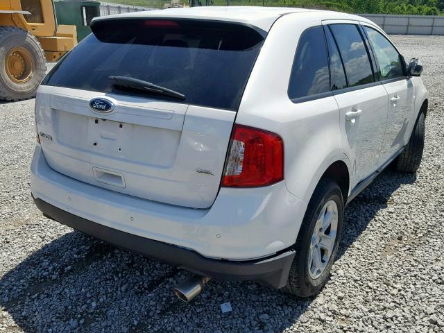 2FMDK3JCXDBC40937 - 2013 FORD EDGE SEL WHITE photo 4