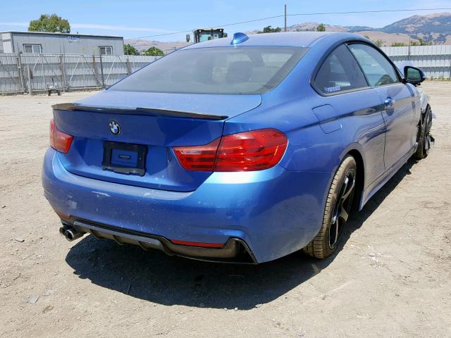 WBA3N9C57EF720388 - 2014 BMW 428 XI BLUE photo 4