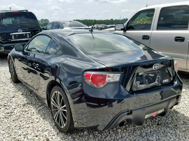 JF1ZNAA19D2724338 - 2013 TOYOTA SCION FR-S BLACK photo 3