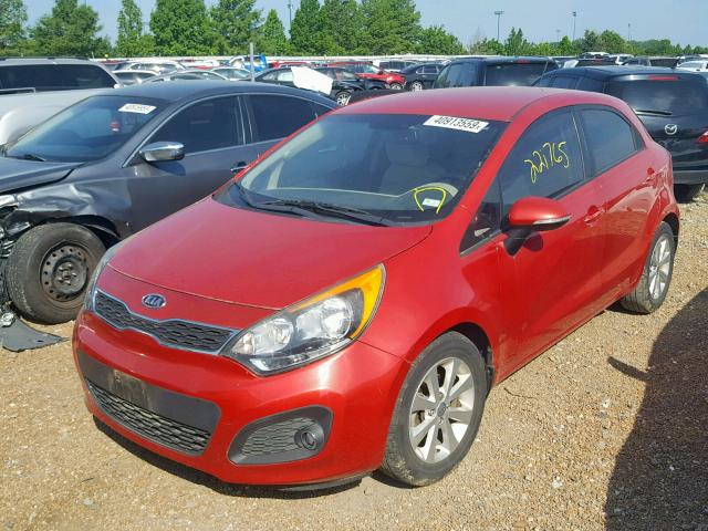 KNADN5A33C6031475 - 2012 KIA RIO EX RED photo 2