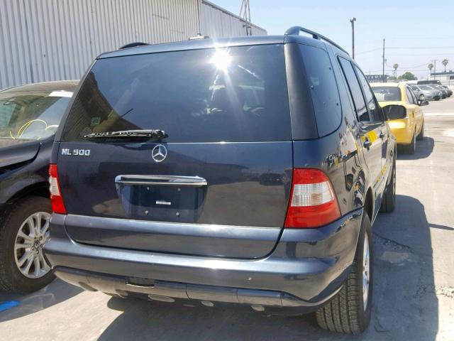 4JGAB75E84A493028 - 2004 MERCEDES-BENZ ML 500 BLUE photo 4