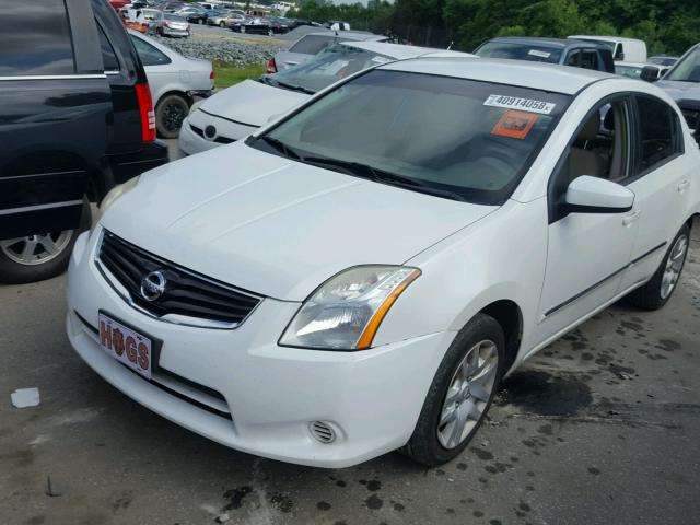 3N1AB6AP3CL668995 - 2012 NISSAN SENTRA 2.0 WHITE photo 2