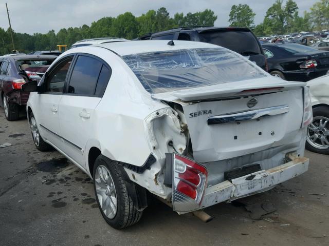 3N1AB6AP3CL668995 - 2012 NISSAN SENTRA 2.0 WHITE photo 3