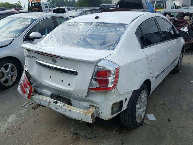 3N1AB6AP3CL668995 - 2012 NISSAN SENTRA 2.0 WHITE photo 4