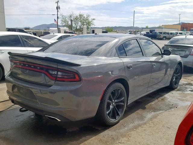 2C3CDXBG0JH187679 - 2018 DODGE CHARGER SX GRAY photo 4