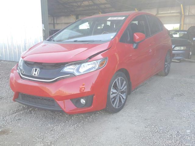 JHMGK5H70GS012489 - 2016 HONDA FIT EX RED photo 2