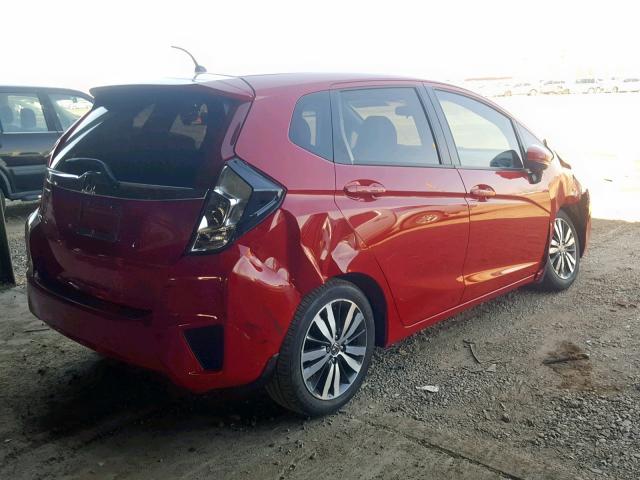 JHMGK5H70GS012489 - 2016 HONDA FIT EX RED photo 4