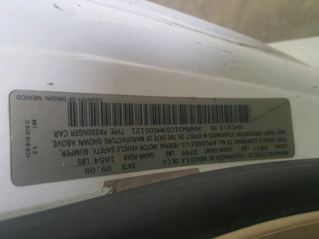 3VWRW31C59M505121 - 2009 VOLKSWAGEN NEW BEETLE Ağ foto 10