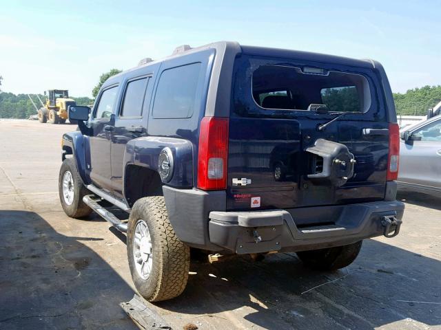 5GTEN13E888139898 - 2008 HUMMER H3 BLUE photo 3