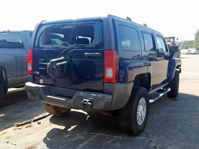 5GTEN13E888139898 - 2008 HUMMER H3 BLUE photo 4