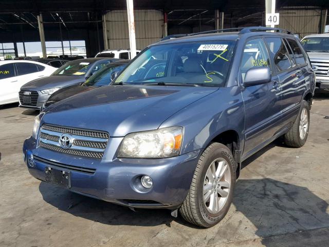 JTEEW21A370039923 - 2007 TOYOTA HIGHLANDER BLUE photo 2