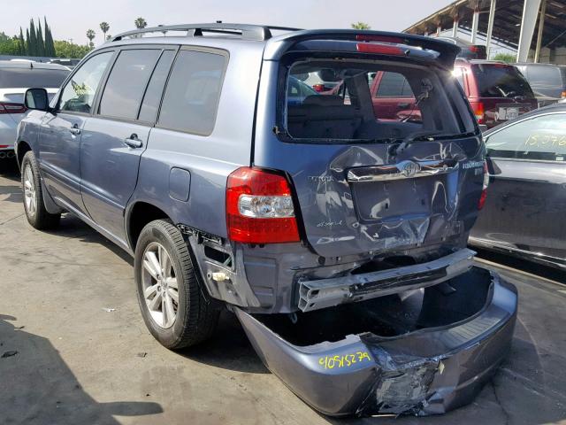 JTEEW21A370039923 - 2007 TOYOTA HIGHLANDER BLUE photo 3