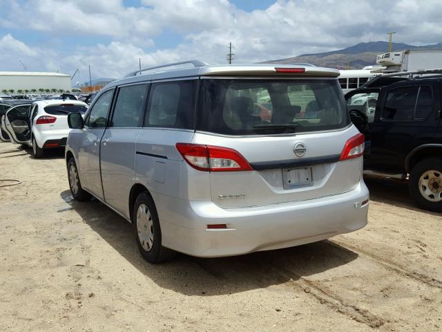 JN8AE2KP2E9100328 - 2014 NISSAN QUEST S GRAY photo 3