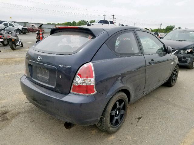 KMHCM36C59U111259 - 2009 HYUNDAI ACCENT GS CHARCOAL photo 4