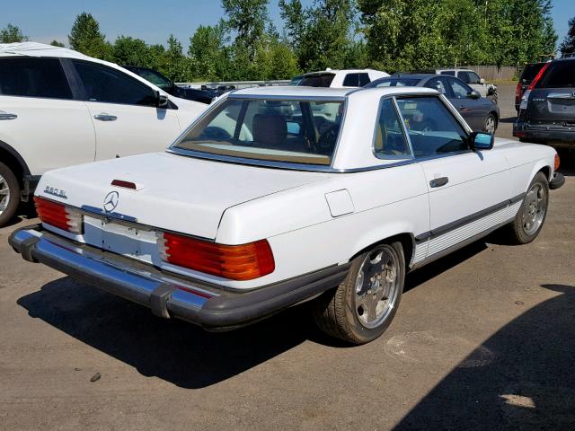 WDBBA48D3KA101727 - 1989 MERCEDES-BENZ 560 SL WHITE photo 4