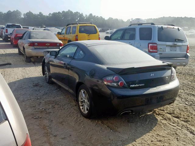 KMHHM66D48U294913 - 2008 HYUNDAI TIBURON GS BLACK photo 3