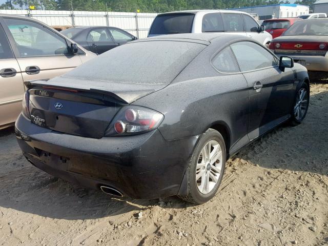 KMHHM66D48U294913 - 2008 HYUNDAI TIBURON GS BLACK photo 4