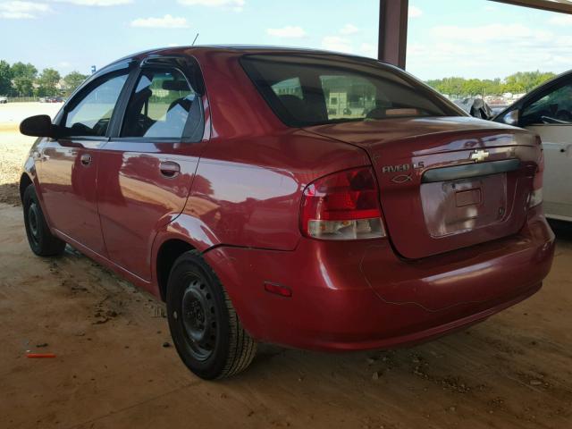 KL1TD52625B304465 - 2005 CHEVROLET AVEO BASE Qırmızı foto 3