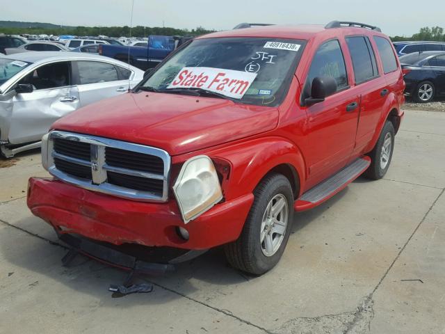 1D4HB48N25F548920 - 2005 DODGE DURANGO SL RED photo 2