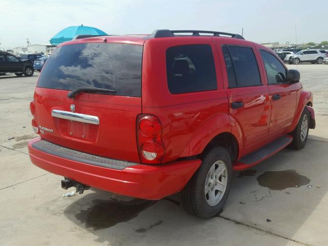 1D4HB48N25F548920 - 2005 DODGE DURANGO SL RED photo 4