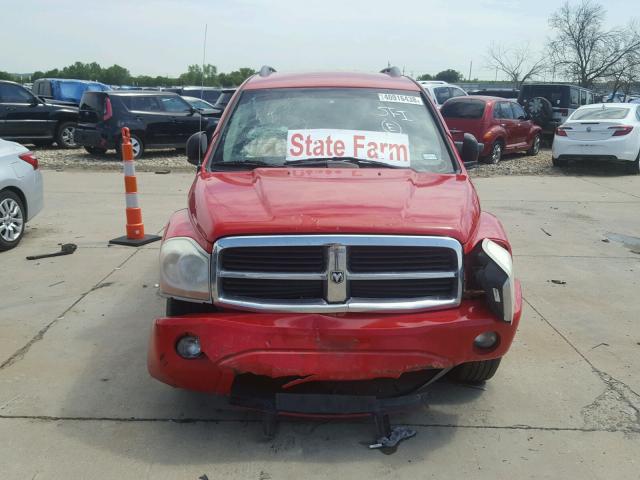 1D4HB48N25F548920 - 2005 DODGE DURANGO SL RED photo 9