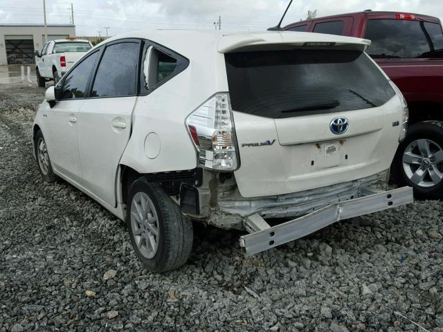 JTDZN3EU8E3355848 - 2014 TOYOTA PRIUS V WHITE photo 3