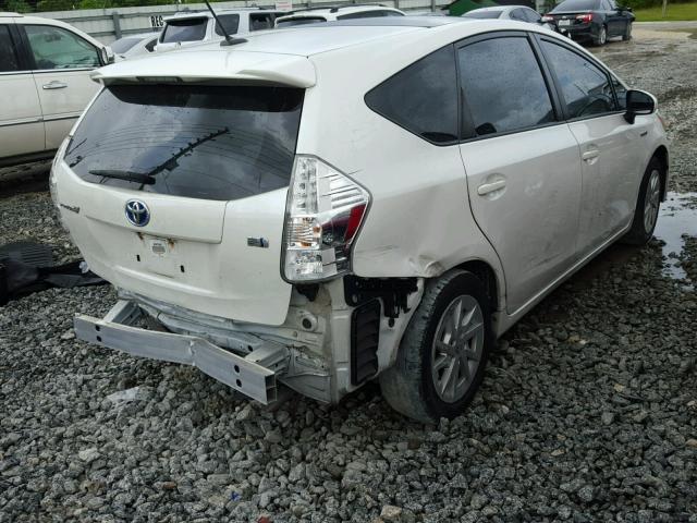 JTDZN3EU8E3355848 - 2014 TOYOTA PRIUS V WHITE photo 4