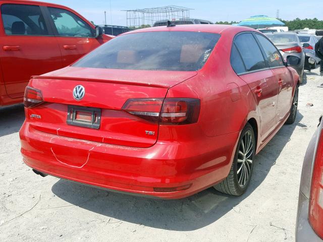 3VWD17AJ0GM273281 - 2016 VOLKSWAGEN JETTA SPOR RED photo 4