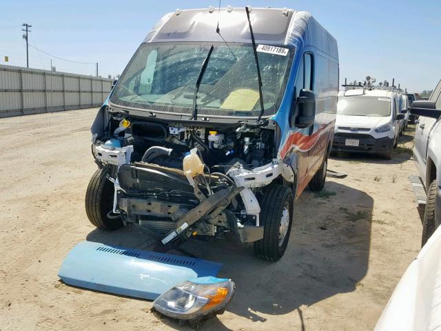 3C6TRVCGXJE147936 - 2018 RAM PROMASTER 蓝色 照片 2