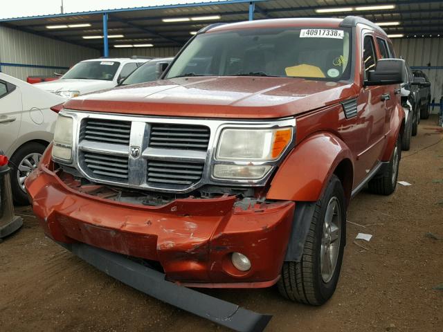 1D8GU28K58W230373 - 2008 DODGE NITRO SXT ORANGE photo 2