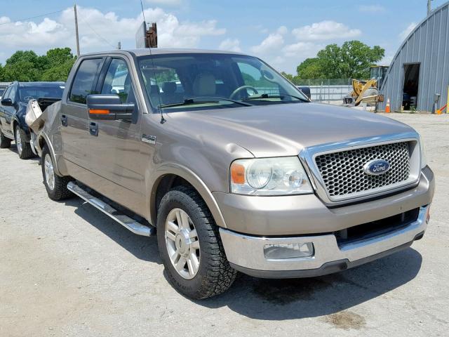 1FTPW12534KC04183 - 2004 FORD F150 CREW TAN photo 1