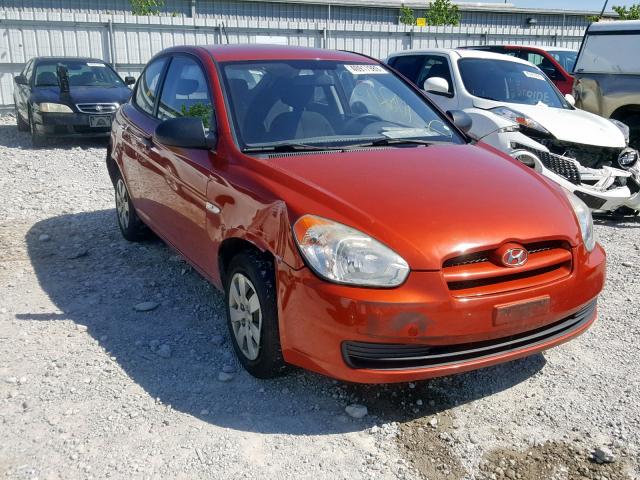 KMHCM36C19U108309 - 2009 HYUNDAI ACCENT GS ORANGE photo 1