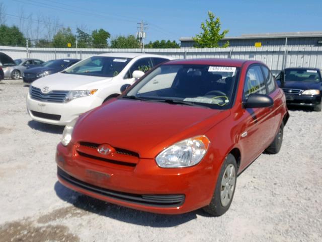 KMHCM36C19U108309 - 2009 HYUNDAI ACCENT GS ORANGE photo 2