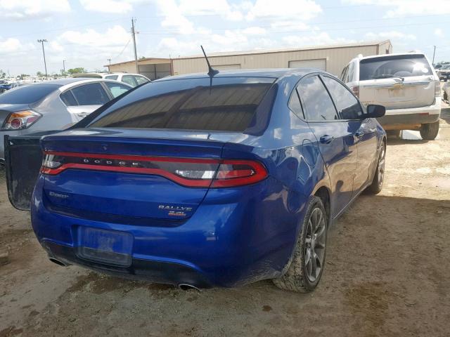 1C3CDFBB1ED677419 - 2014 DODGE DART SXT BLUE photo 4