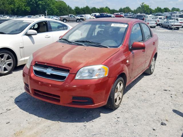 KL1TD56658B072054 - 2008 CHEVROLET AVEO BASE Qırmızı foto 2