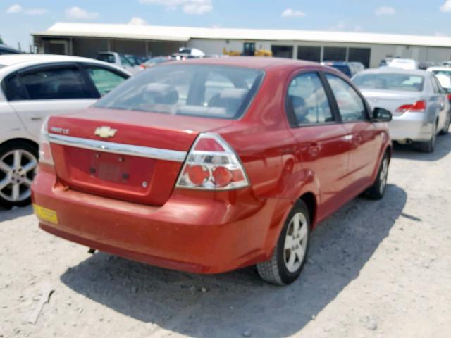 KL1TD56658B072054 - 2008 CHEVROLET AVEO BASE Qırmızı foto 4