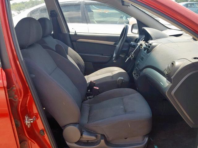 KL1TD56658B072054 - 2008 CHEVROLET AVEO BASE Qırmızı foto 5