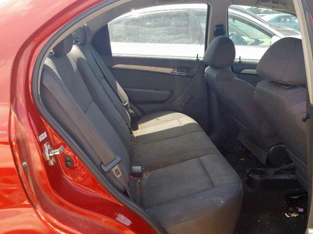 KL1TD56658B072054 - 2008 CHEVROLET AVEO BASE Qırmızı foto 6