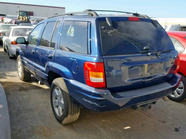 1J4GW58N91C624366 - 2001 JEEP GRAND CHER BLUE photo 3